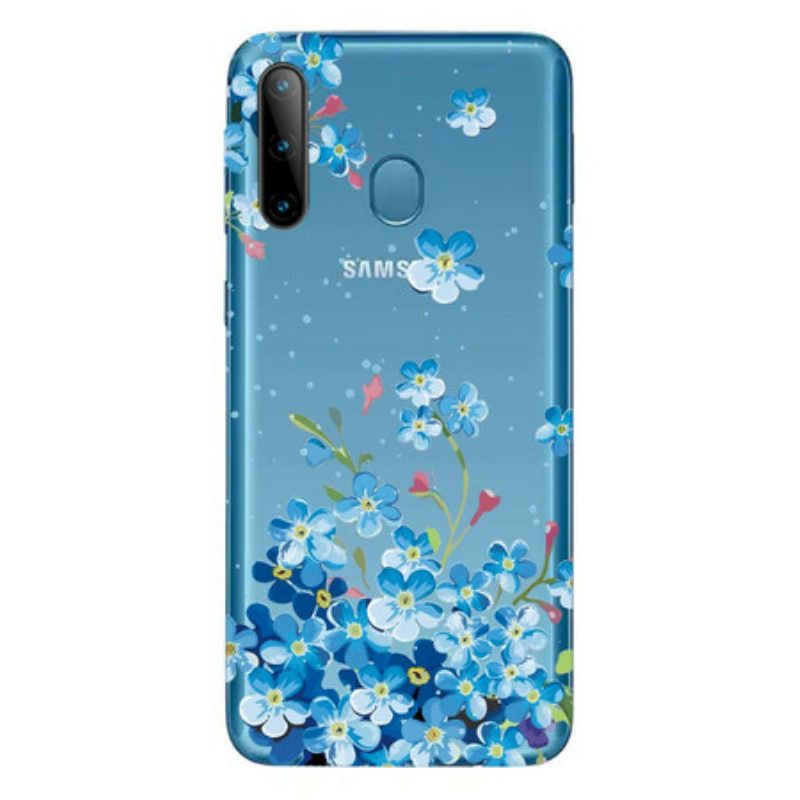 Hülle Für Samsung Galaxy M11 Blaue Blumen