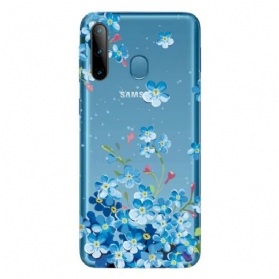 Hülle Für Samsung Galaxy M11 Blaue Blumen