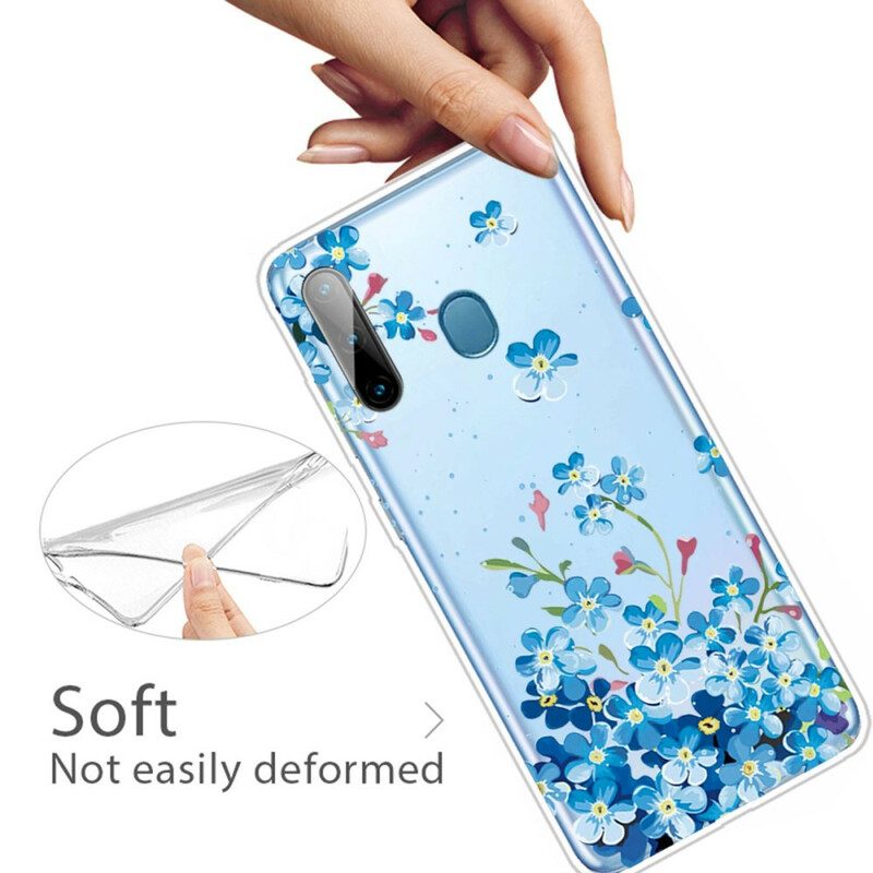 Hülle Für Samsung Galaxy M11 Blaue Blumen