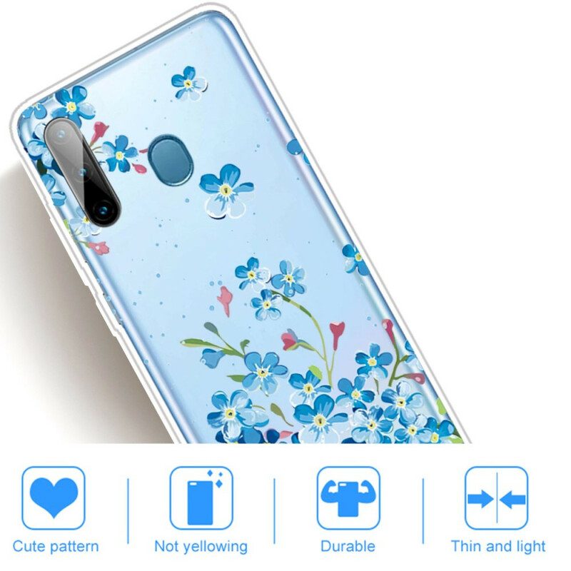 Hülle Für Samsung Galaxy M11 Blaue Blumen