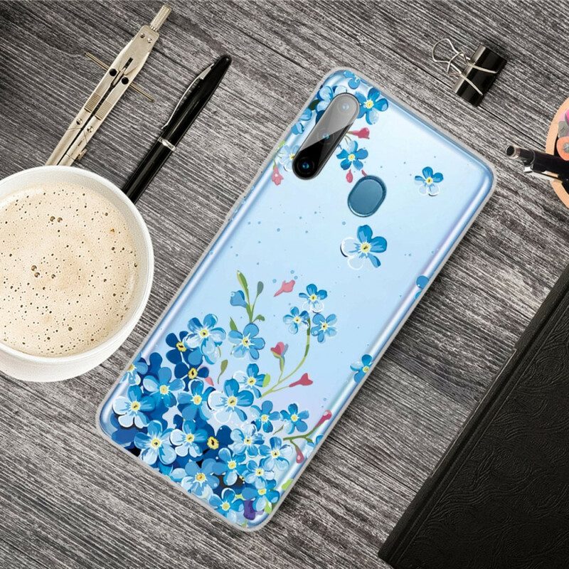 Hülle Für Samsung Galaxy M11 Blaue Blumen