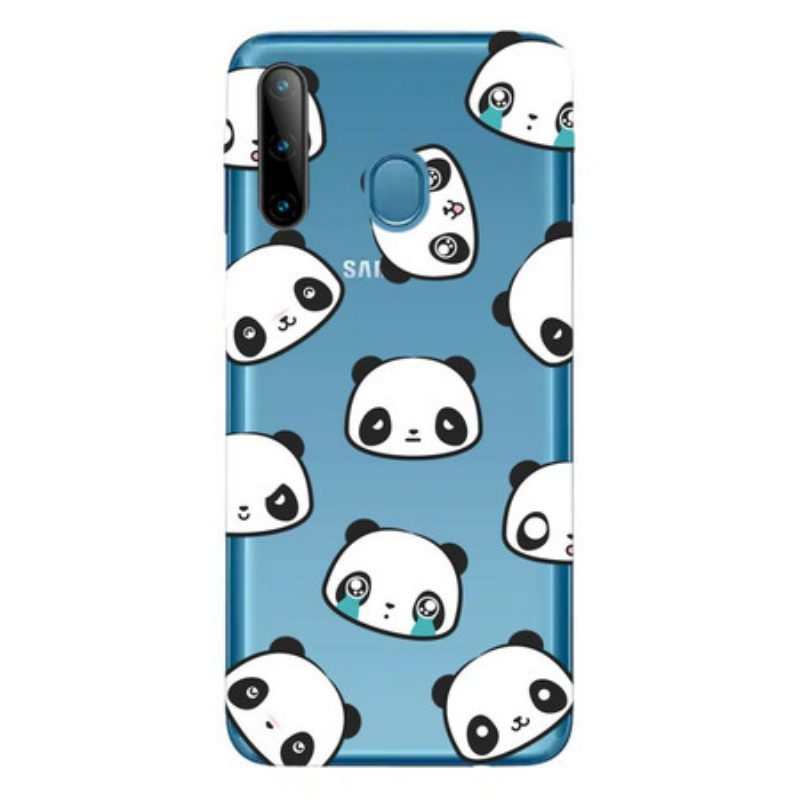 Hülle Für Samsung Galaxy M11 Nahtlose Sentimentale Pandas