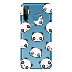 Hülle Für Samsung Galaxy M11 Nahtlose Sentimentale Pandas