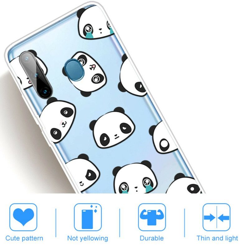 Hülle Für Samsung Galaxy M11 Nahtlose Sentimentale Pandas