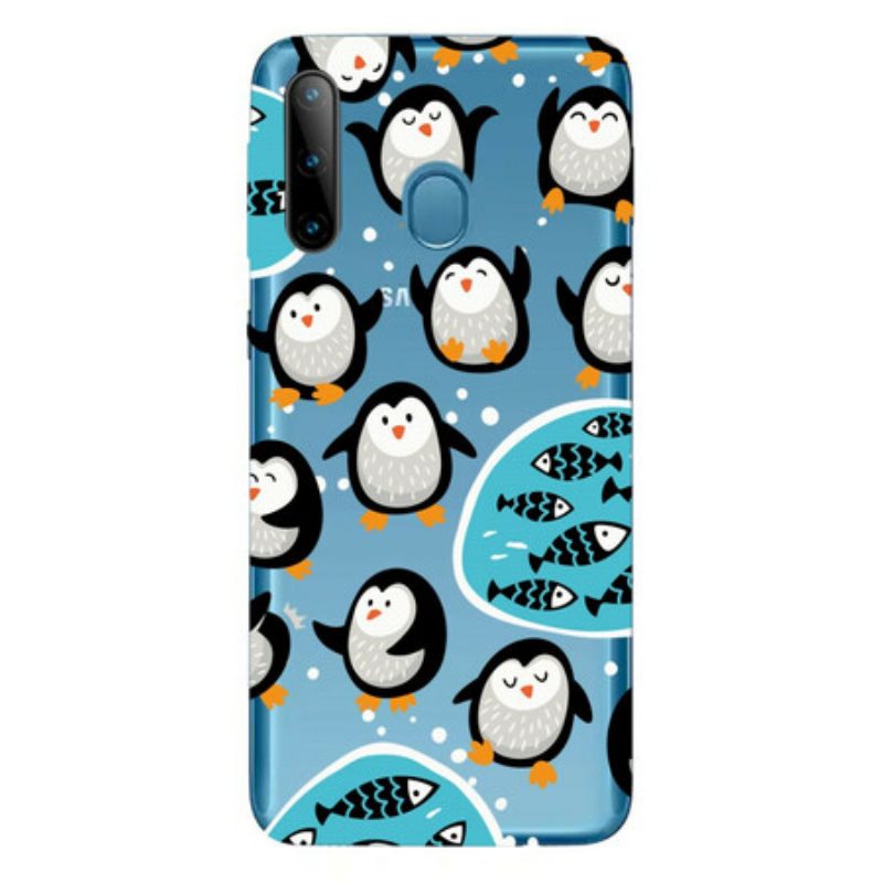 Hülle Für Samsung Galaxy M11 Pinguine Und Fische