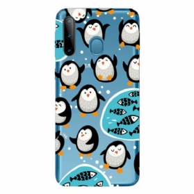 Hülle Für Samsung Galaxy M11 Pinguine Und Fische