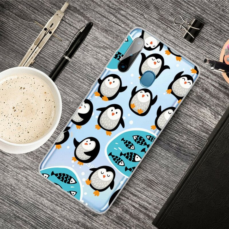 Hülle Für Samsung Galaxy M11 Pinguine Und Fische