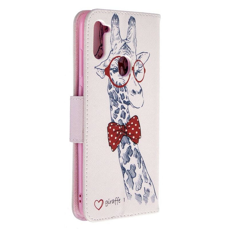 Lederhüllen Für Samsung Galaxy M11 Kluge Giraffe