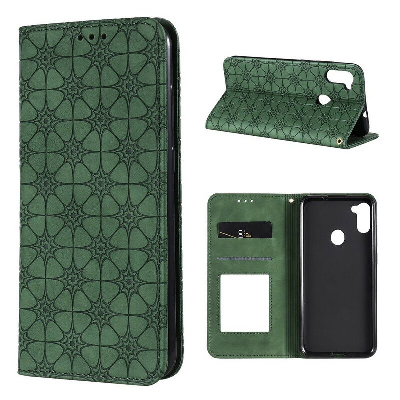 Schutzhülle Für Samsung Galaxy M11 Flip Case Barocke Blumen