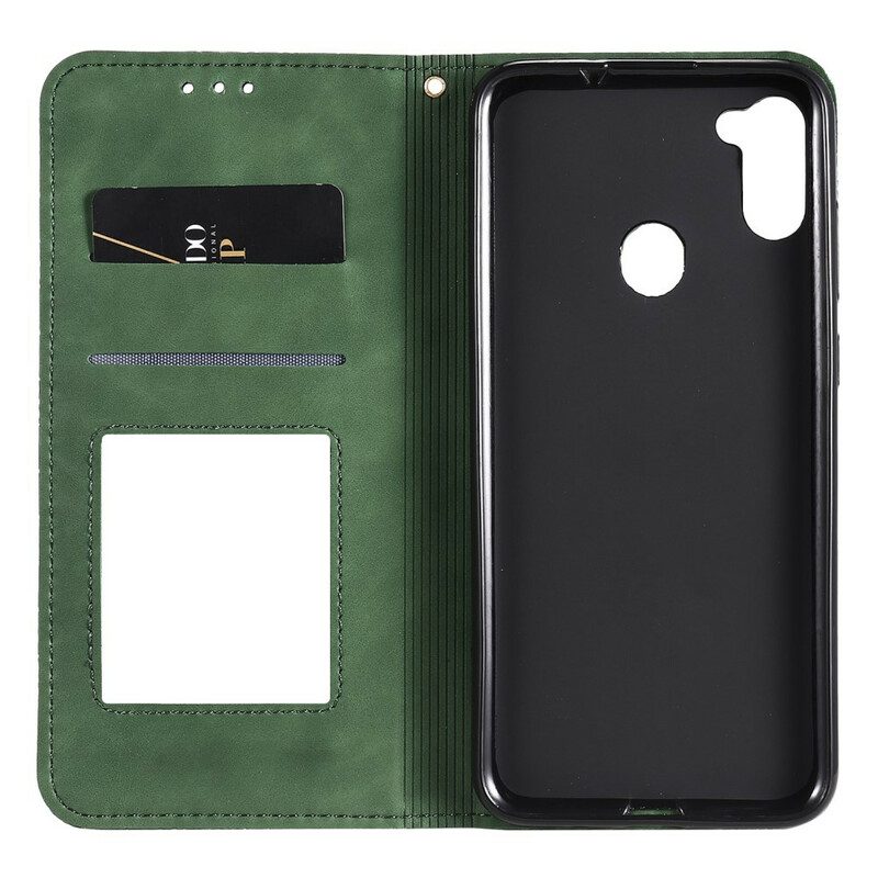 Schutzhülle Für Samsung Galaxy M11 Flip Case Barocke Blumen