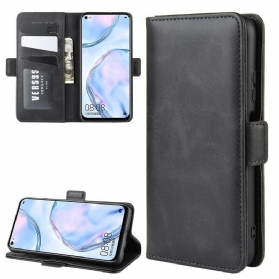 Flip Case Für Huawei P40 Lite Flip Case Doppelte Klappe