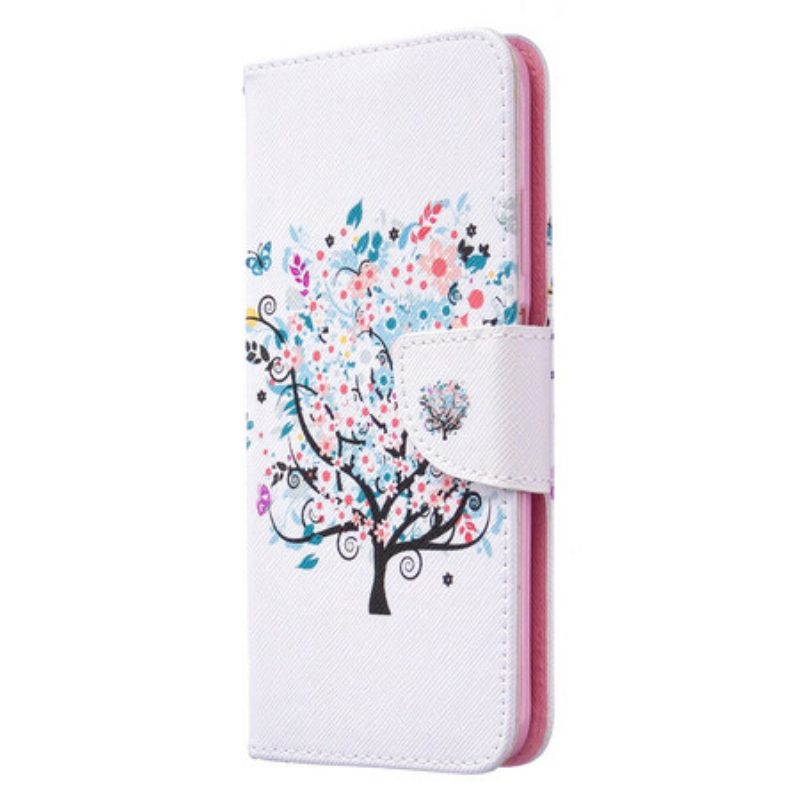 Flip Case Für Huawei P40 Lite Geblümter Baum