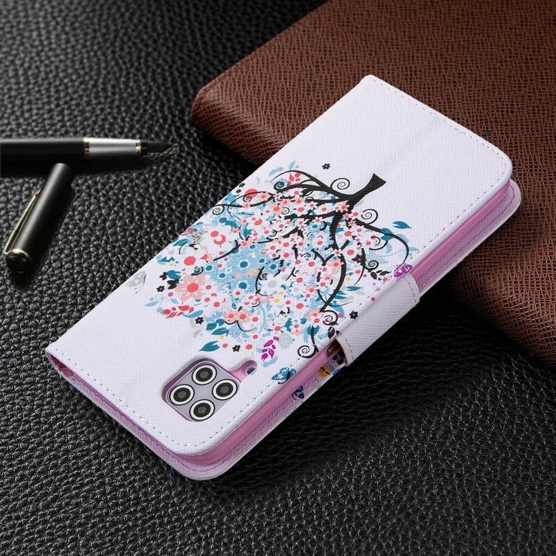 Flip Case Für Huawei P40 Lite Geblümter Baum