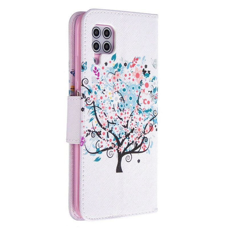 Flip Case Für Huawei P40 Lite Geblümter Baum