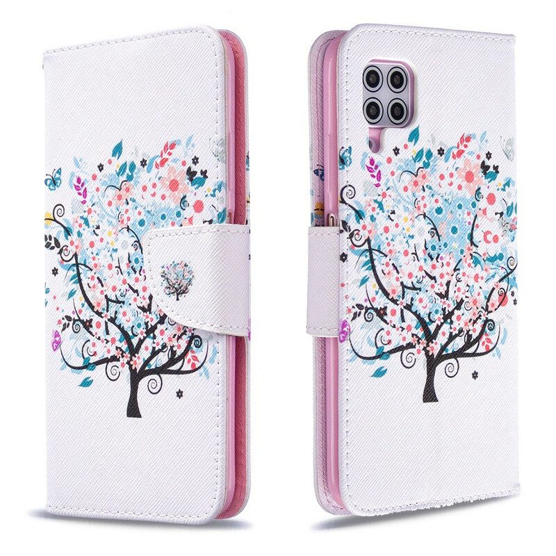 Flip Case Für Huawei P40 Lite Geblümter Baum