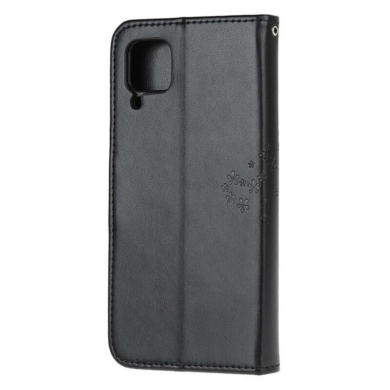 Flip Case Für Huawei P40 Lite Mit Kordel Tangabaum Und Eulen