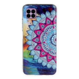 Handyhülle Für Huawei P40 Lite Fluoreszierendes Eulen-mandala