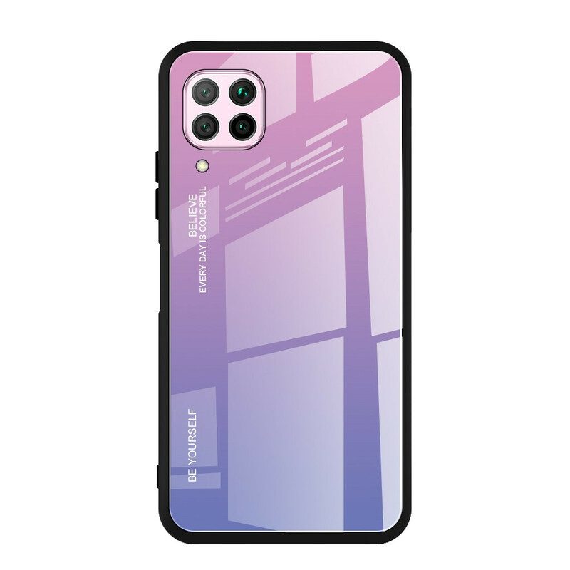 Handyhülle Für Huawei P40 Lite Gehärtetes Glas. Sei Du Selbst