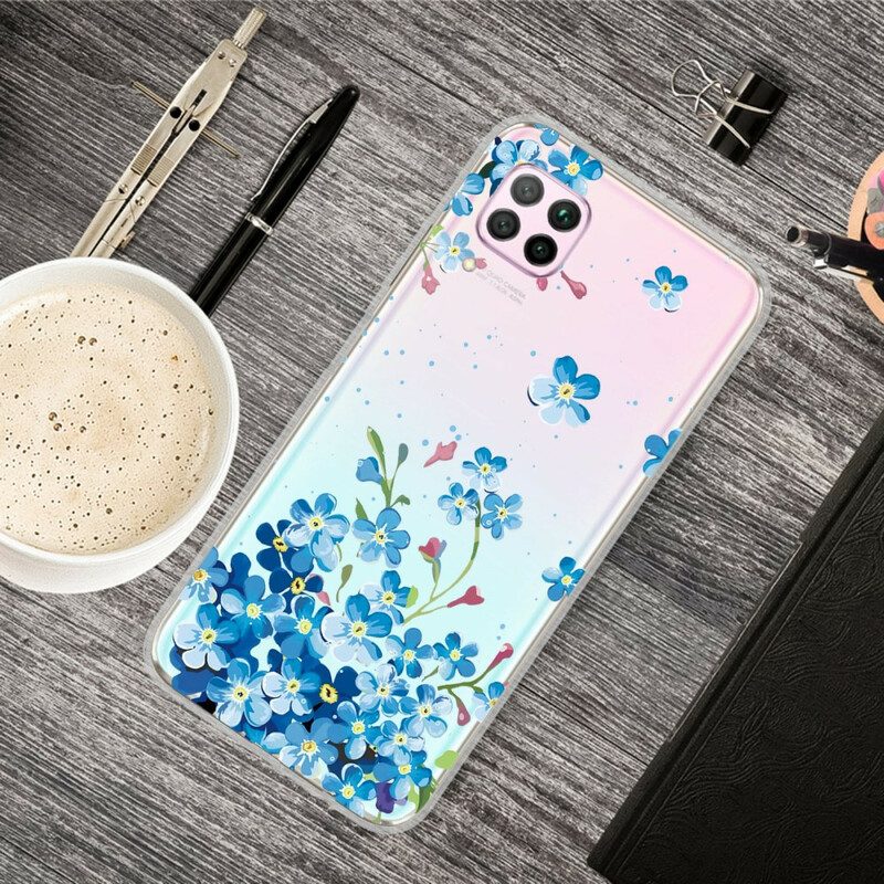 Handyhülle Für Huawei P40 Lite Strauß Blauer Blumen