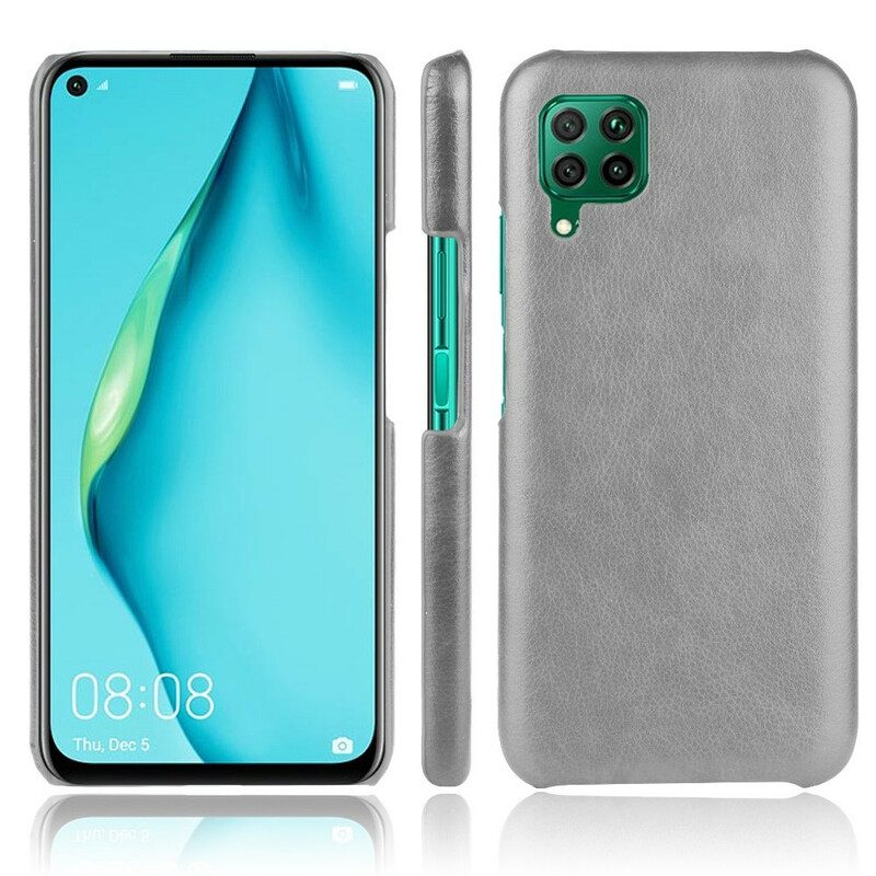 Hülle Für Huawei P40 Lite Litchi Performance Ledereffekt