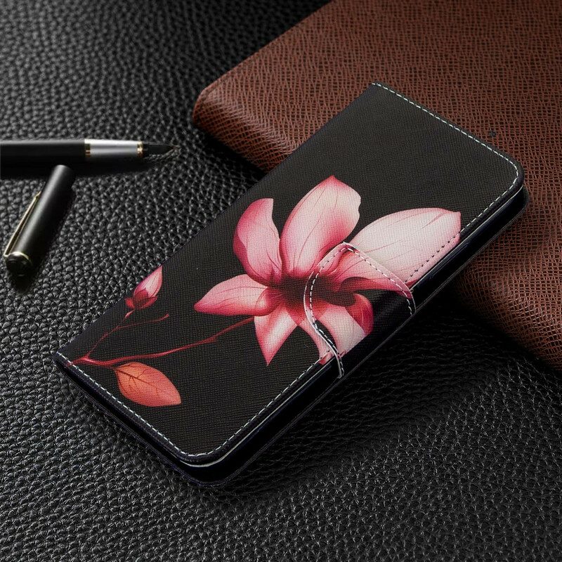 Lederhüllen Für Huawei P40 Lite Pinke Blume