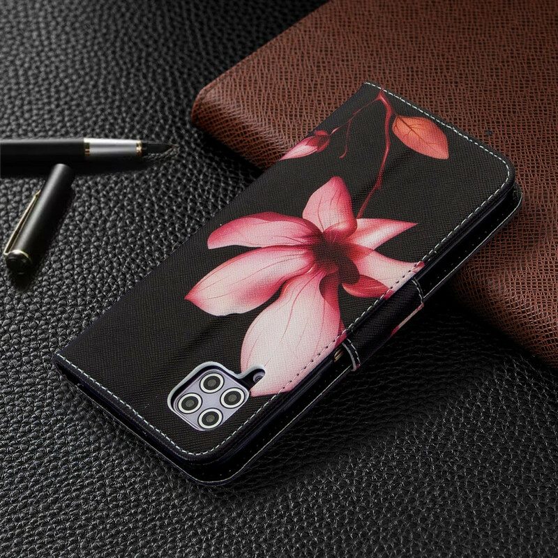 Lederhüllen Für Huawei P40 Lite Pinke Blume