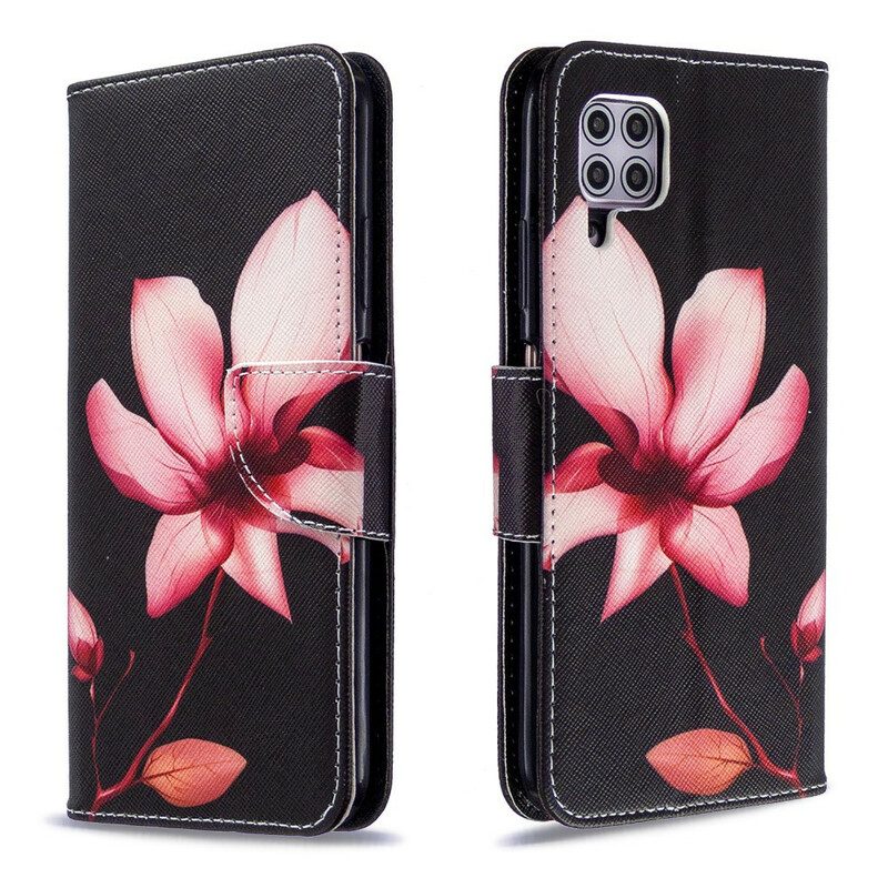 Lederhüllen Für Huawei P40 Lite Pinke Blume