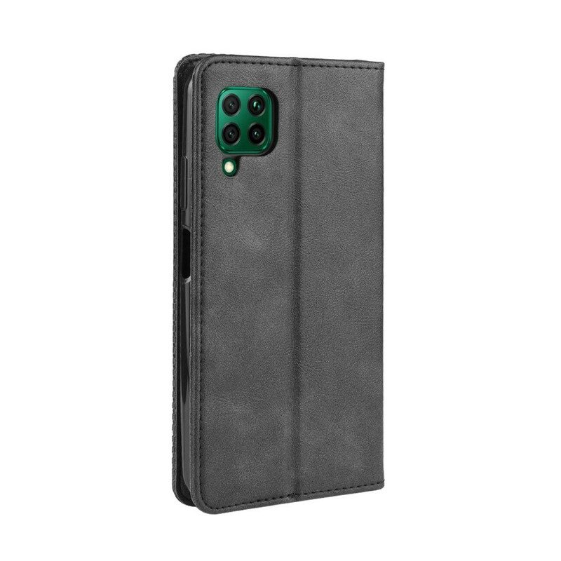 Schutzhülle Für Huawei P40 Lite Flip Case Stilisierter Vintage-ledereffekt