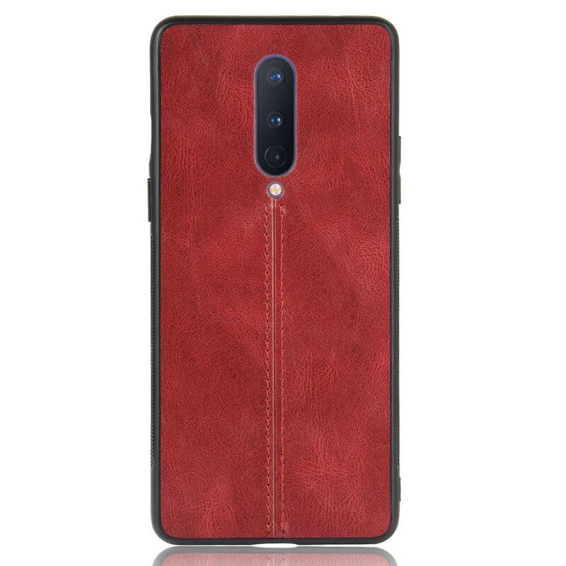 Handyhülle Für OnePlus 8 Couture-ledereffekt