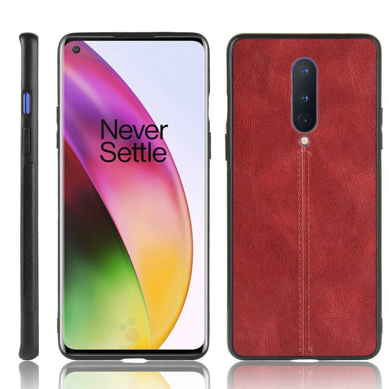 Handyhülle Für OnePlus 8 Couture-ledereffekt