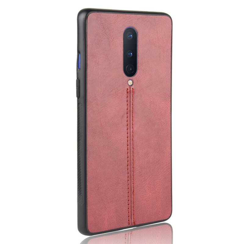 Handyhülle Für OnePlus 8 Couture-ledereffekt