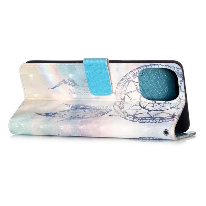 Flip Case Für iPhone 13 Pro Aquarell-traumfänger