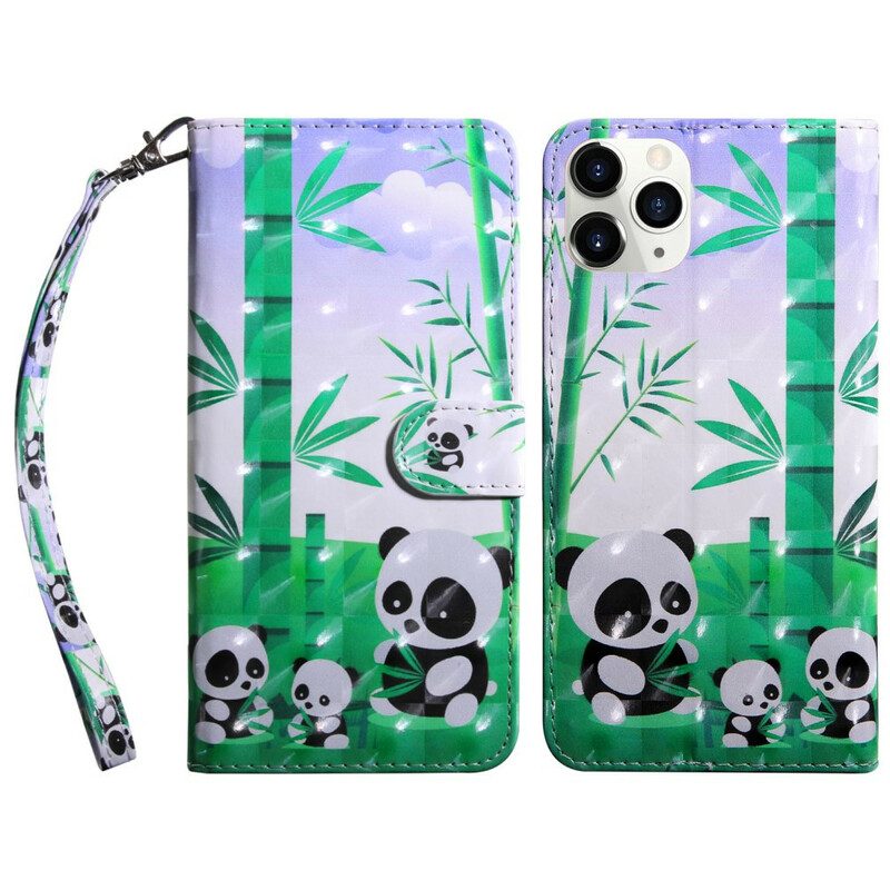 Flip Case Für iPhone 13 Pro Lichtfleck-pandas