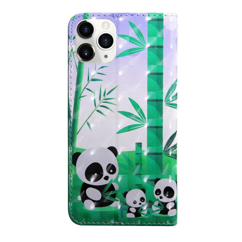 Flip Case Für iPhone 13 Pro Lichtfleck-pandas