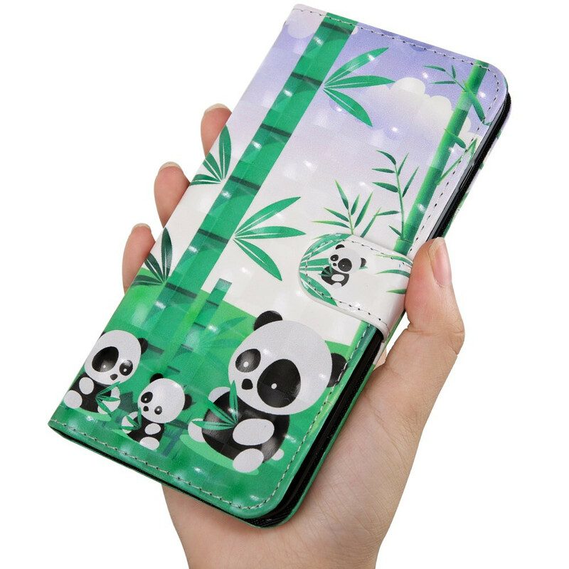 Flip Case Für iPhone 13 Pro Lichtfleck-pandas