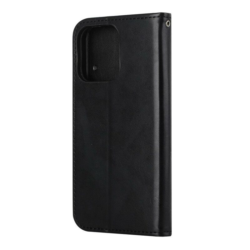 Flip Case Für iPhone 13 Pro Mit Kordel Schmetterlings- Und Blumenarmband