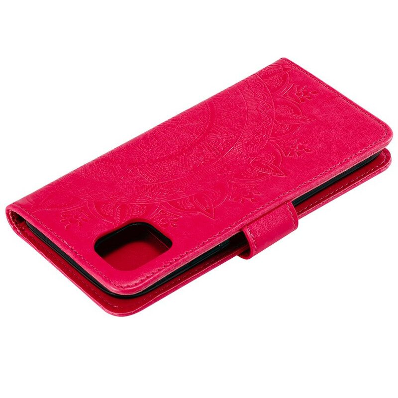 Flip Case Für iPhone 13 Pro Sonnenmandala