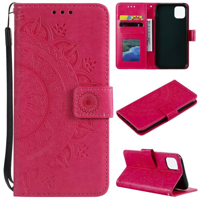 Flip Case Für iPhone 13 Pro Sonnenmandala