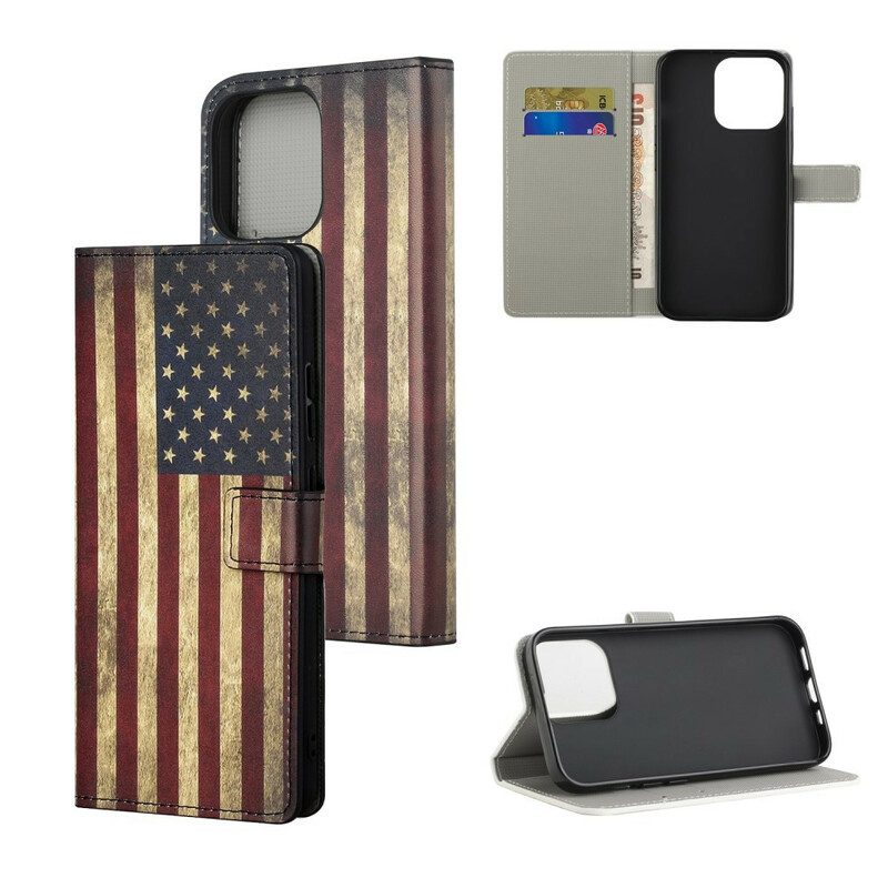 Flip Case Für iPhone 13 Pro Us Flagge