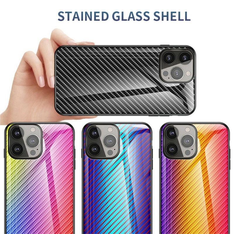 Handyhülle Für iPhone 13 Pro Gehärtetes Kohlefaserglas