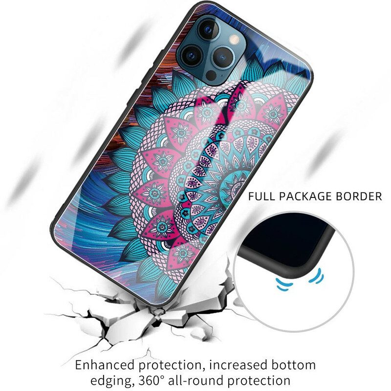 Handyhülle Für iPhone 13 Pro Mandala-gehärtetes Glas