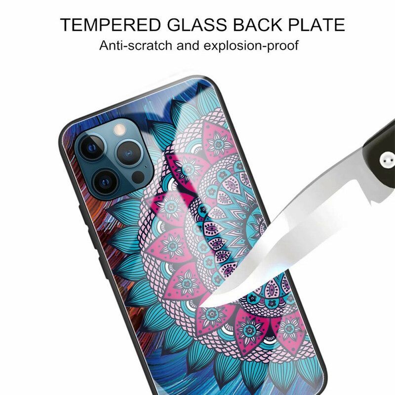 Handyhülle Für iPhone 13 Pro Mandala-gehärtetes Glas