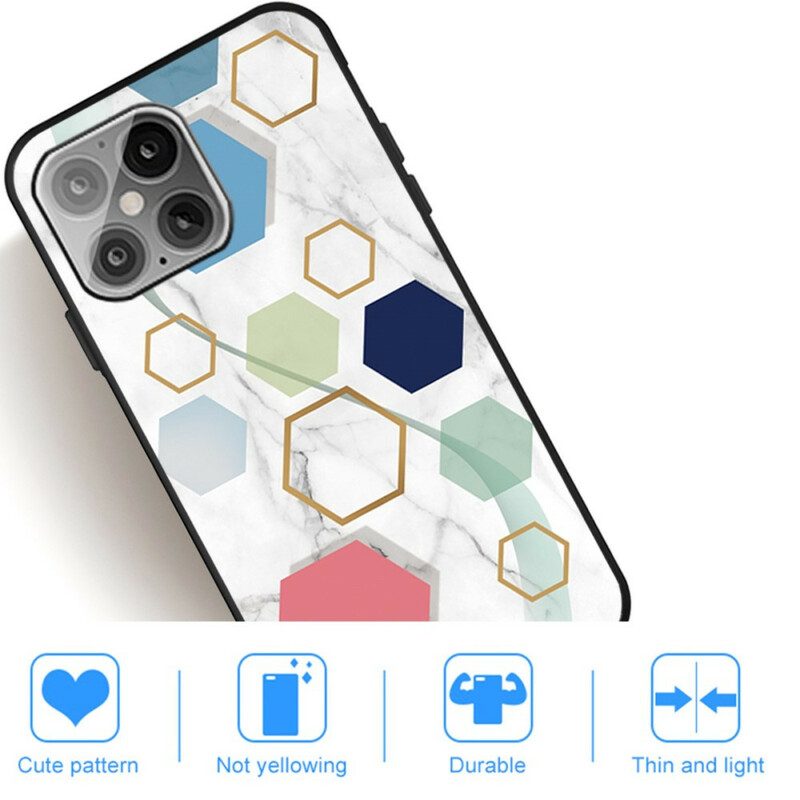 Handyhülle Für iPhone 13 Pro Marmorgeometrie