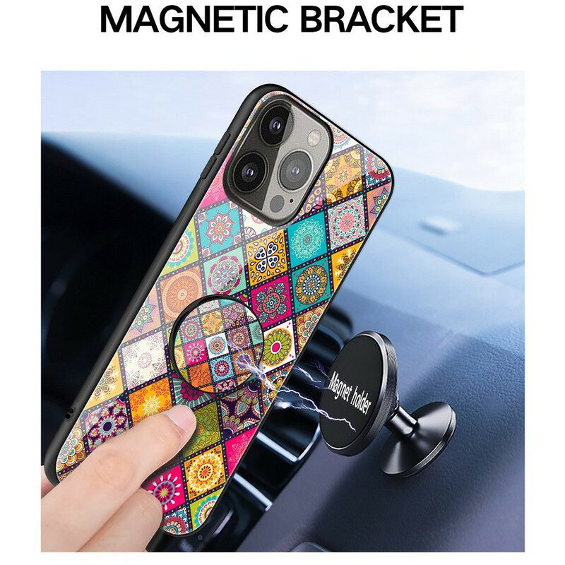 Handyhülle Für iPhone 13 Pro Patchwork-magnethalter