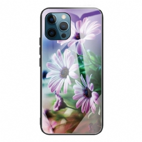 Handyhülle Für iPhone 13 Pro Realistische Blumen Aus Gehärtetem Glas