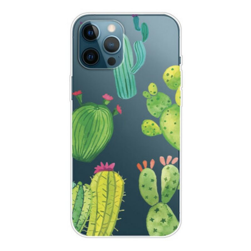 Hülle Für iPhone 13 Pro Aquarellkakteen