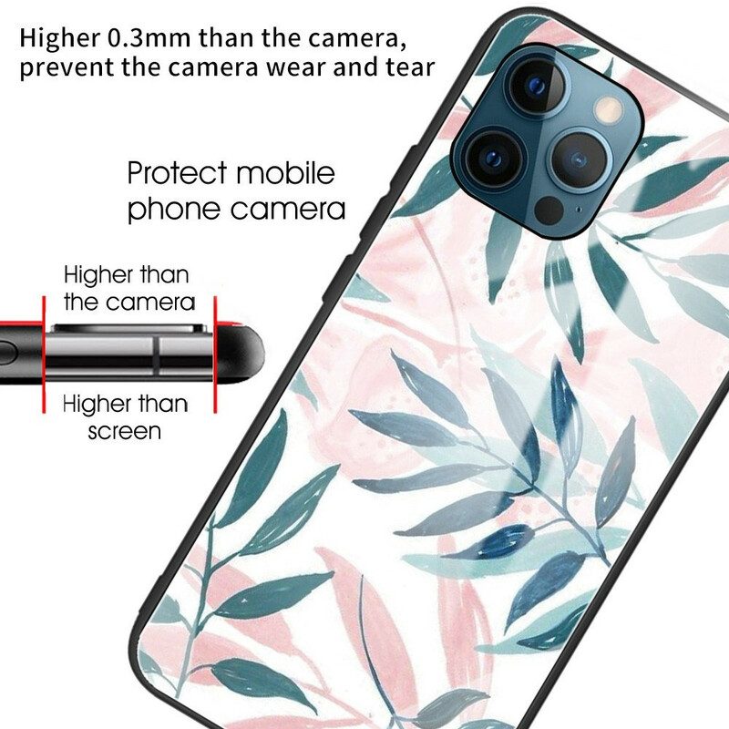 Hülle Für iPhone 13 Pro Pflanzlich Gehärtetes Glas