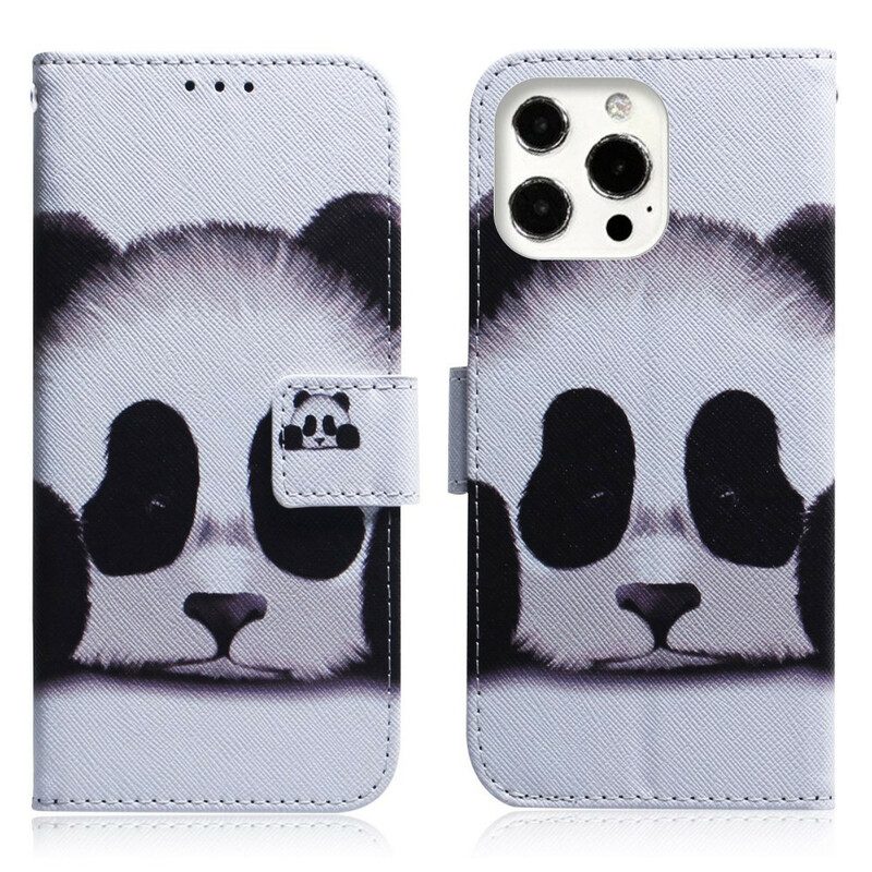 Lederhüllen Für iPhone 13 Pro Panda-gesicht