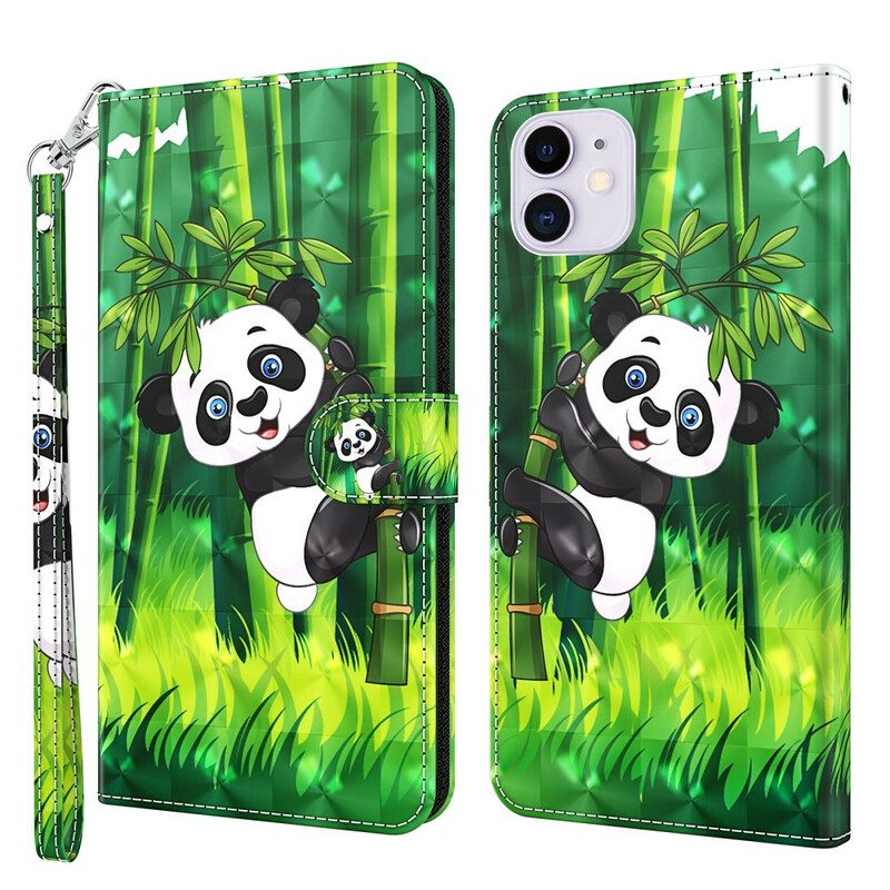 Lederhüllen Für iPhone 13 Pro Panda Und Bambus