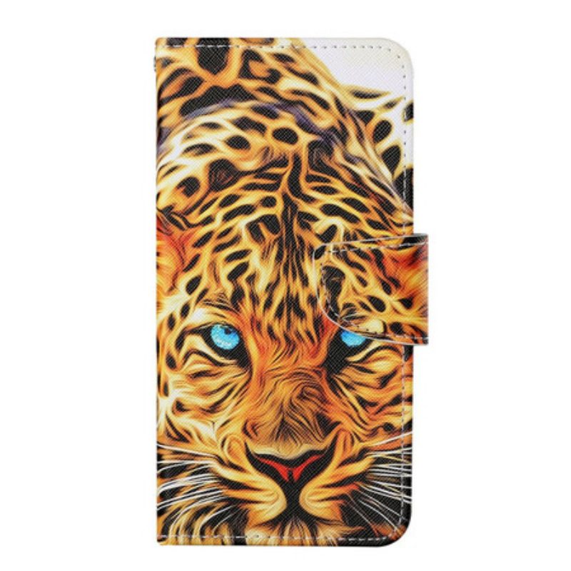 Lederhüllen Für iPhone 13 Pro Tiger Mit Schlüsselband